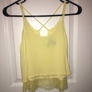 Forever 21 Yellow Tank Top
